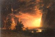 Albert Bierstadt Sunset in the Yosemite Valley oil painting picture wholesale